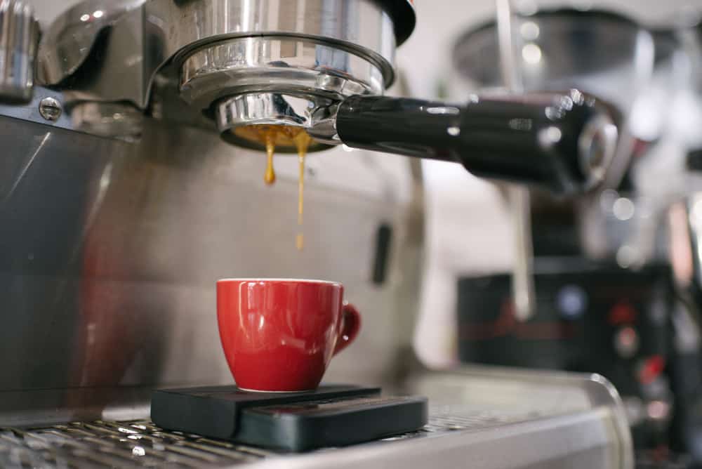 Coffee machine in the cafe at Stockport Sports Village