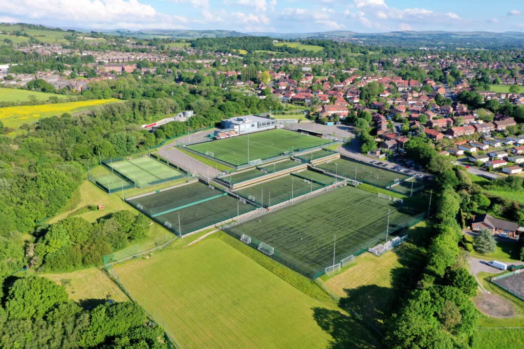 Football pitches at Stockport Sports Village