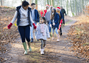 Winter walks outside